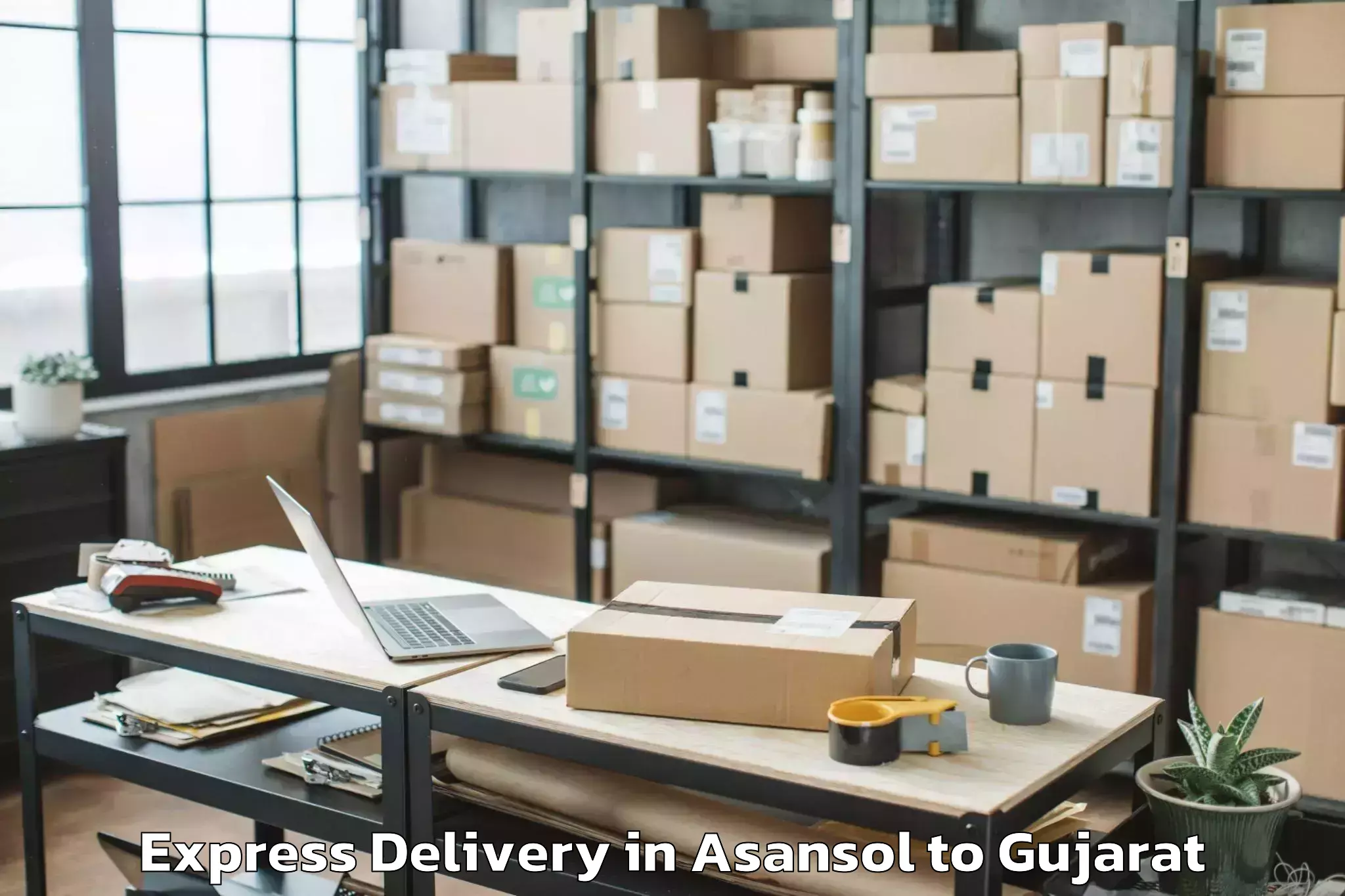 Book Asansol to Bhanvad Express Delivery Online